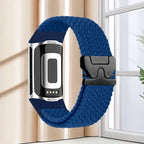 Bracelet tressé pour montre Fitbit Charge 5, Charge 6 bleu