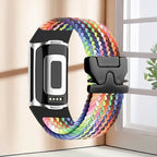 Bracelet tressé pour montre Fitbit Charge 5, Charge 6 arc en ciel
