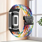 Bracelet tressé pour montre Fitbit Charge 5, Charge 6 arc en ciel