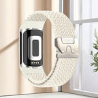 Bracelet tressé pour montre Fitbit Charge 5, Charge 6 blanc