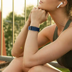 Bracelet en nylon pour montre Google Fitbit Air bleu