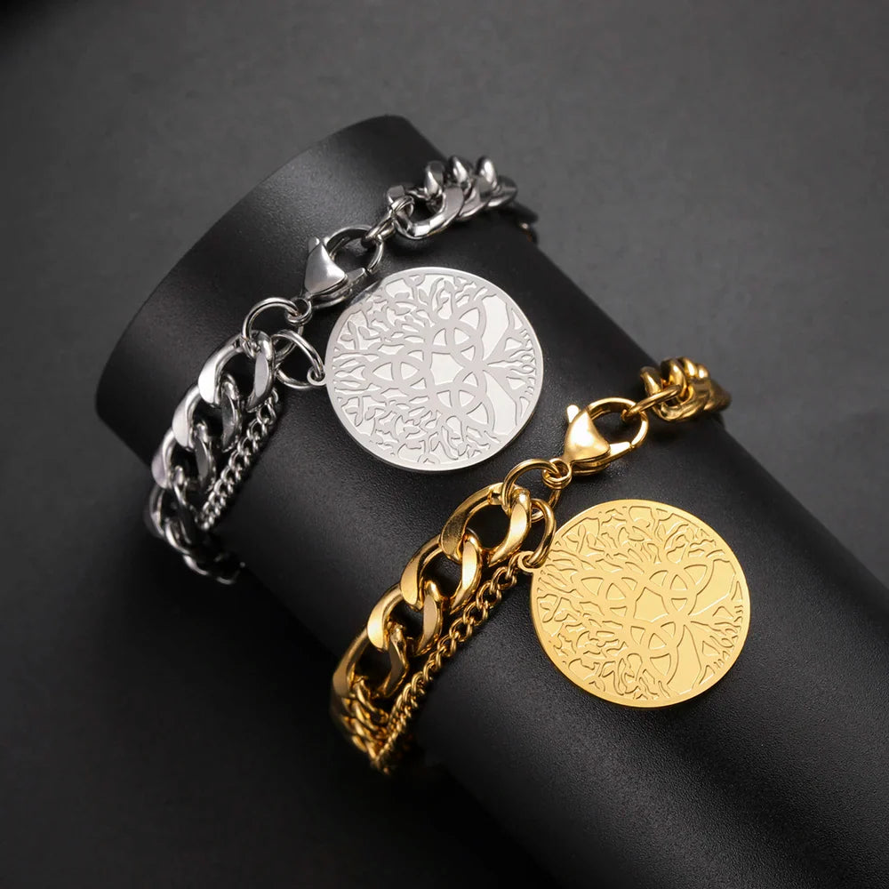 Triquetra Trinity Knot Silver Bracelet