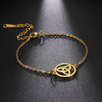 Triquetra Bracelet Celtic Trinity Knot gold