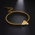 Triquetra Trinity Knot Irish Gold Bracelet