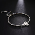Triquetra Trinity Knot Irish Silver Bracelet