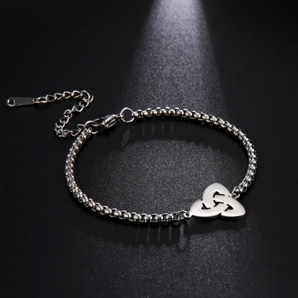 Triquetra Trinity Knot Irish Silver Bracelet