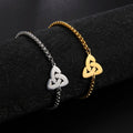 Triquetra Trinity Knot Irish Silver Bracelet