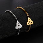 Triquetra Trinity Knot Irish Silver Bracelet