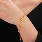 Triquetra Trinity Knot Irish Gold Bracelet