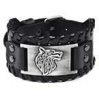 Silver Viking Fenrir Wolf Bracelet