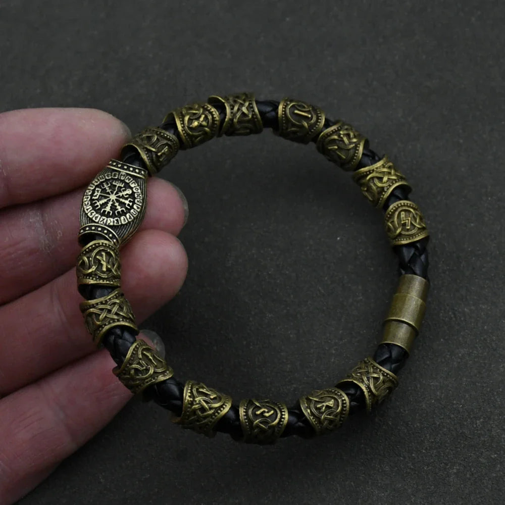 Viking Celtic Runes bronze bracelet