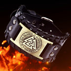 Bracelet Viking Valknut noir