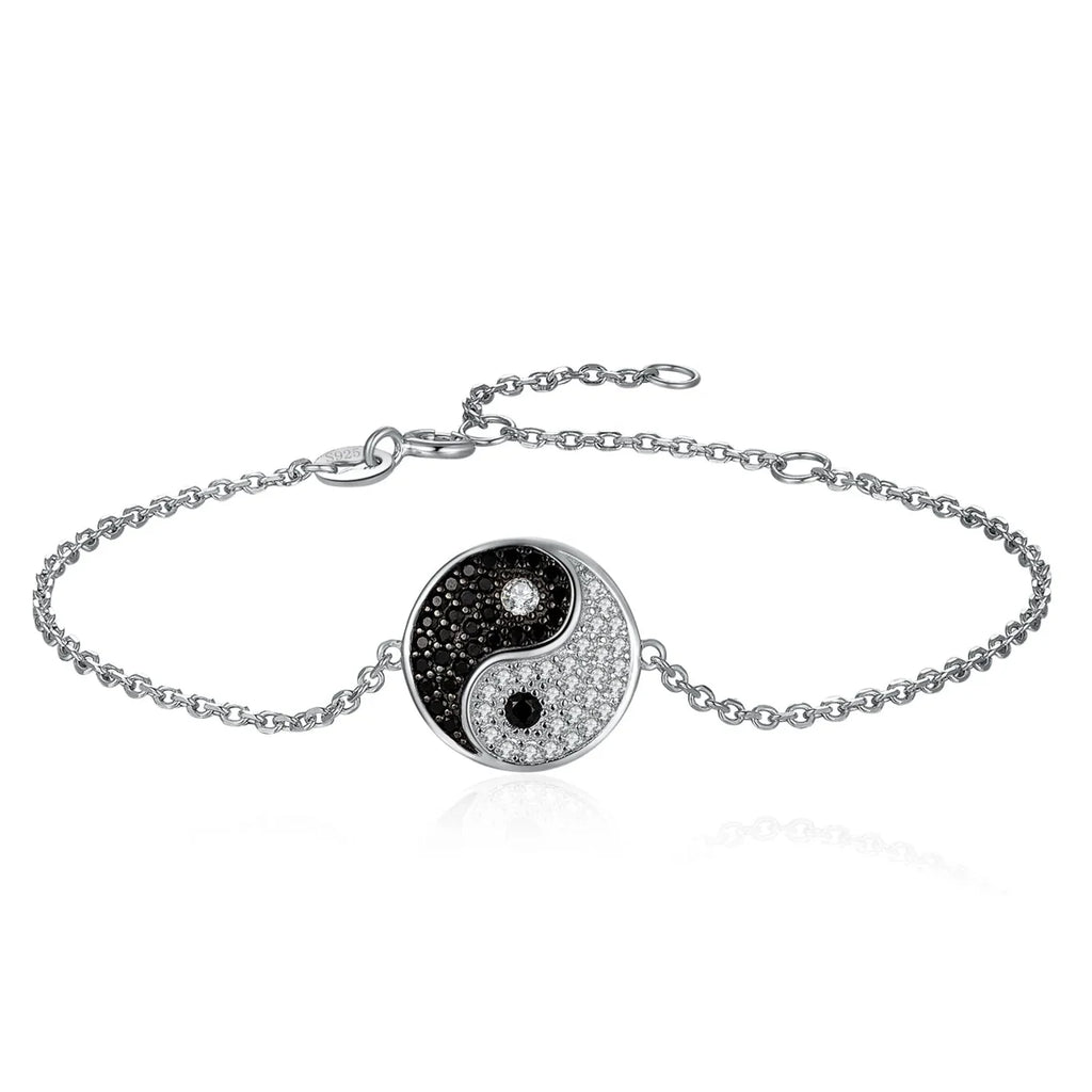 Yin Yang Bracelet with Rhinestones