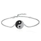 Yin Yang Bracelet with Rhinestones