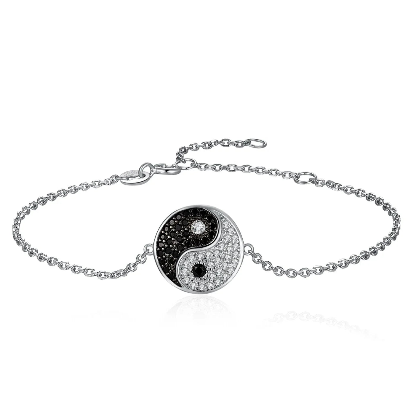 Yin Yang Bracelet with Rhinestones