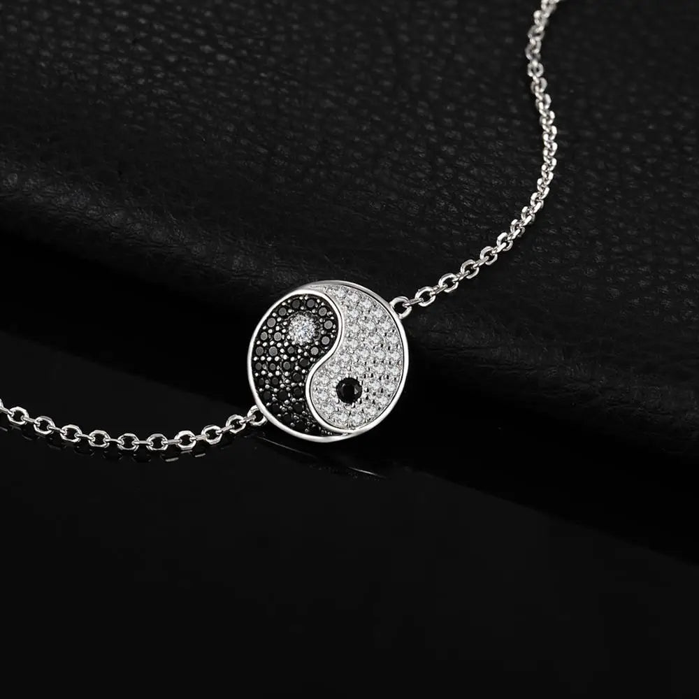 Yin Yang Bracelet with Rhinestones