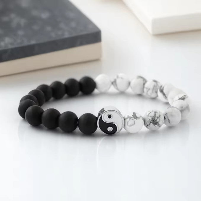 Bicolor Yin Yang Bracelet Men Women 