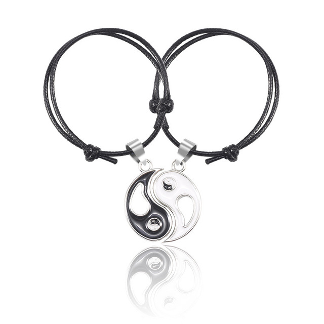 Separable Yin Yang Couple Bracelet