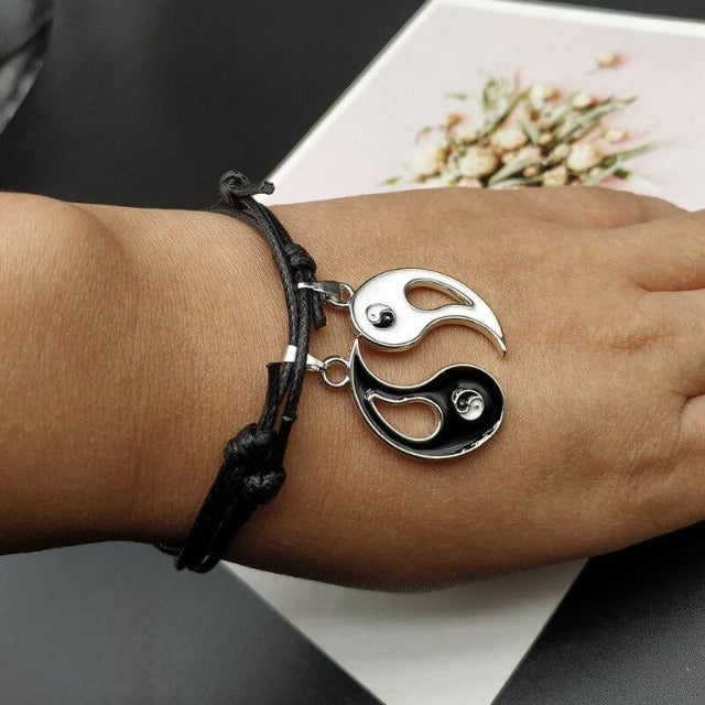 Separable Yin Yang Couple Bracelet
