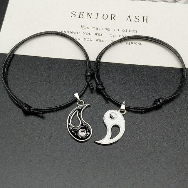 Separable Couple Yin Yang Bracelet