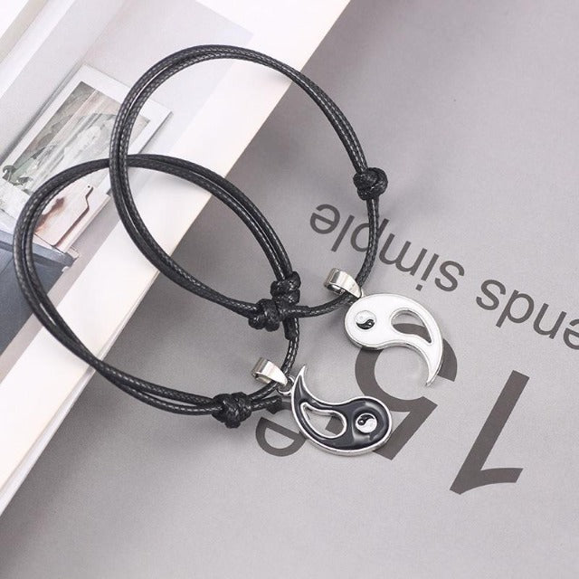 Separable Yin Yang Couple Bracelet