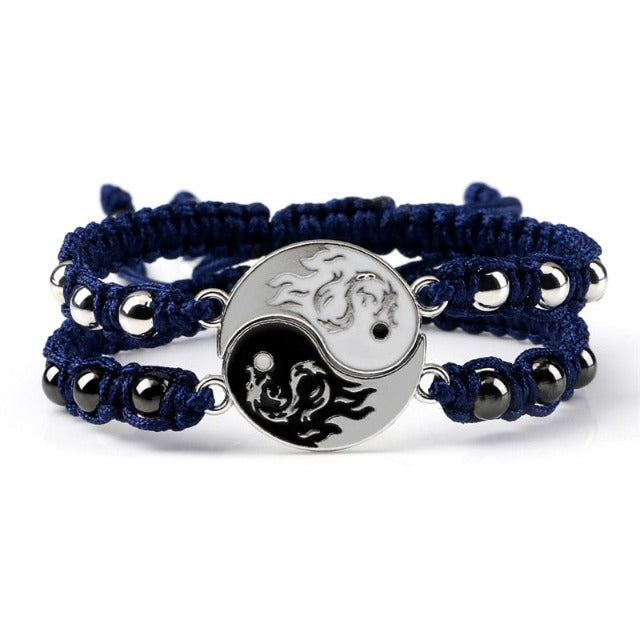 Yin Yang Separable Bracelet Couple Best Friends Man Woman 