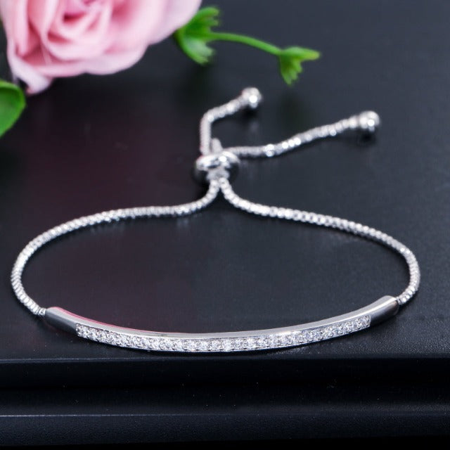 Bracelet Zircon Femme Gourmette