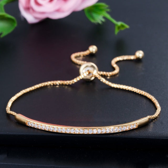 Bracelet Zircon Femme Gourmette