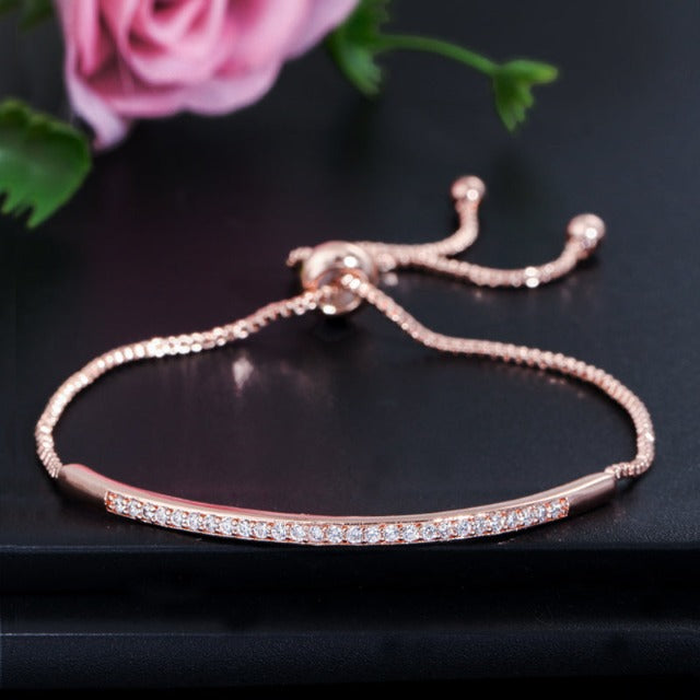 Bracelet Zircon Femme Gourmette