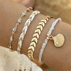 White Bohemian Style Bracelets