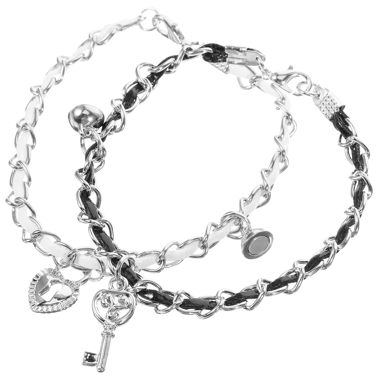 Bracelets pour couple clef et cadenas