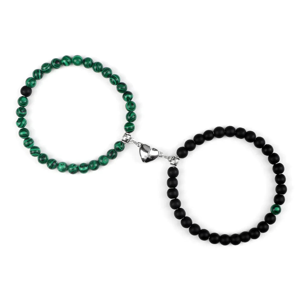 Magnetic Beaded Bracelets for Couples 