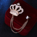 Crown Lapel Pin – Elegant Suit Brooch