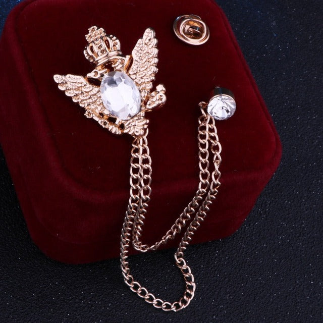 Bird Lapel Pin – Elegant Suit Brooch