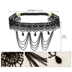 Chaîne de cuisse en dentelle noire - bijou de jambe pour femme