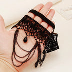Chaîne de cuisse en dentelle noire - bijou de jambe pour femme