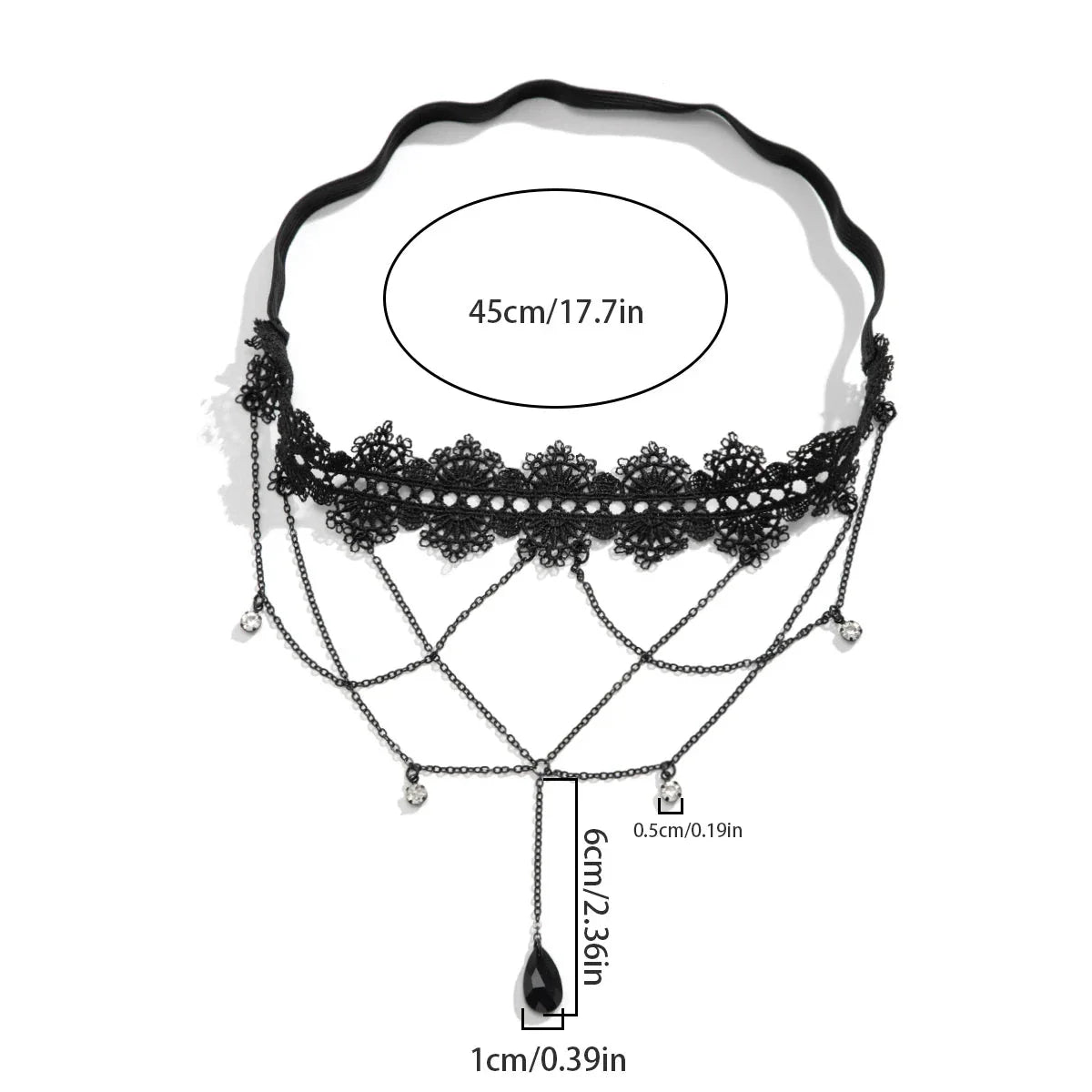 Black Thigh Chain - Thigh Body Jewelry Woman Leg