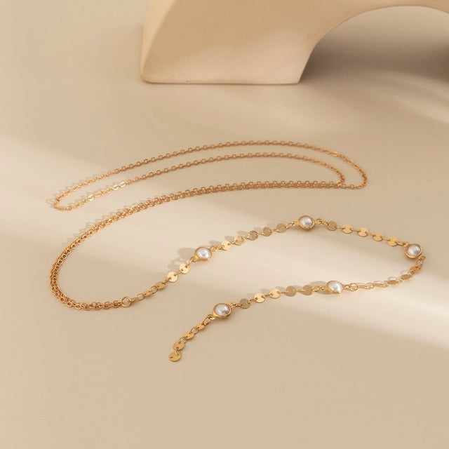 Threaded Chain with Beads for Women