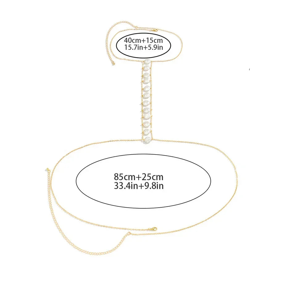 Women's Turning Chain Necklace Chest Jewelry