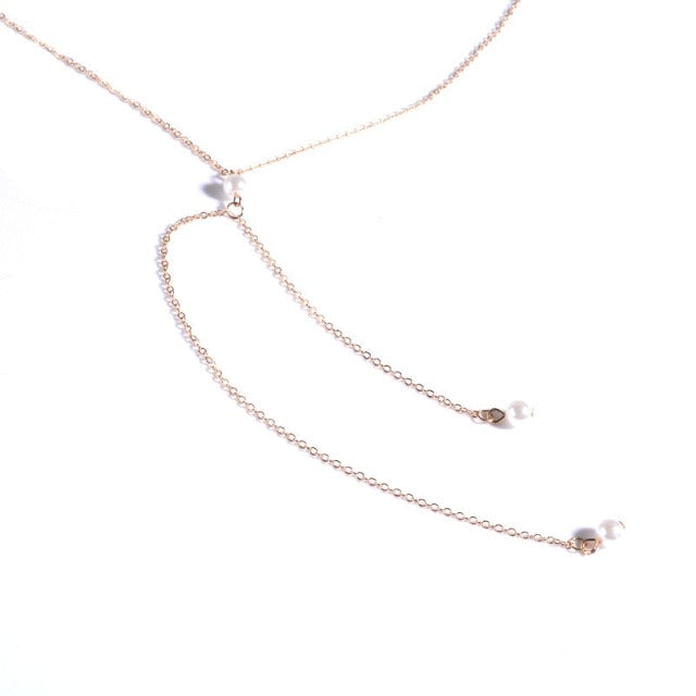 Back Chain with Pearls for Women