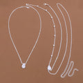 Back Chain Necklace Dorsal Ornament Woman 7 Silver Beads