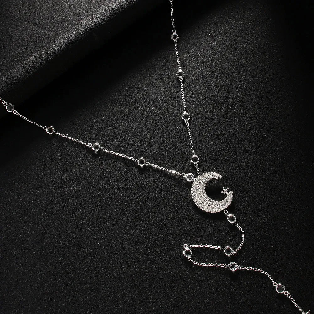 Back Chain Necklace Dorsal Ornament Woman Moon