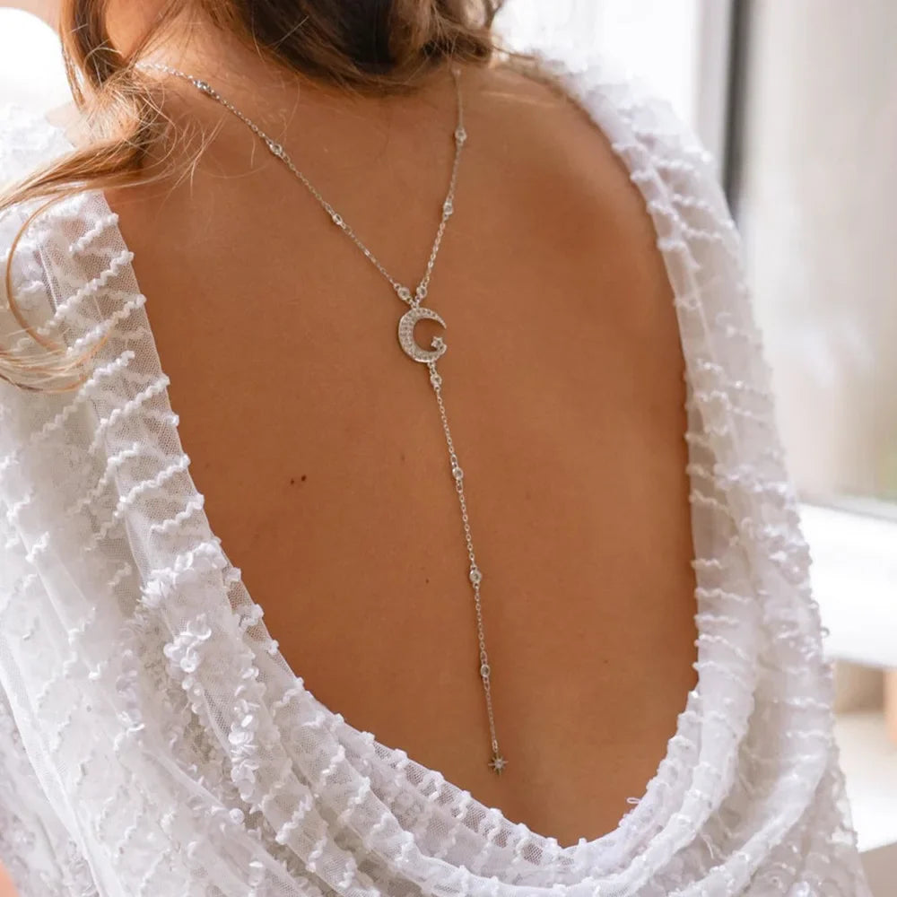 Back Chain Necklace Dorsal Ornament Woman Moon