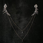 Wedding Back Chain Necklace Back Ornament Woman Silver