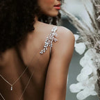 Wedding Back Chain Necklace Back Ornament Woman Silver