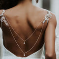 49273273319710|49273273352478Wedding Back Chain Necklace Back Ornament Woman Silver