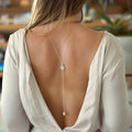 Round Back Chain Collar Back Ornament Woman silver
