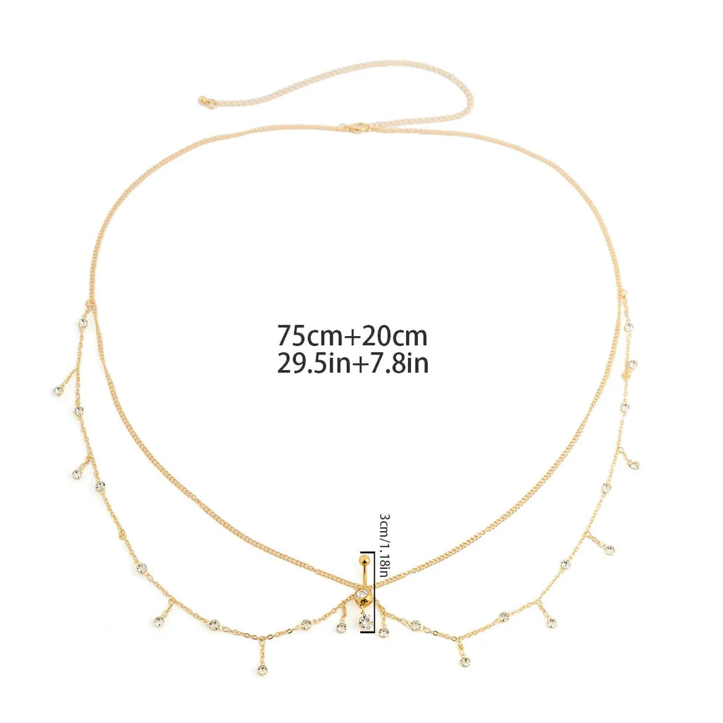 Chaîne de hanche et nombril - bijou de taille et ventre pour femme