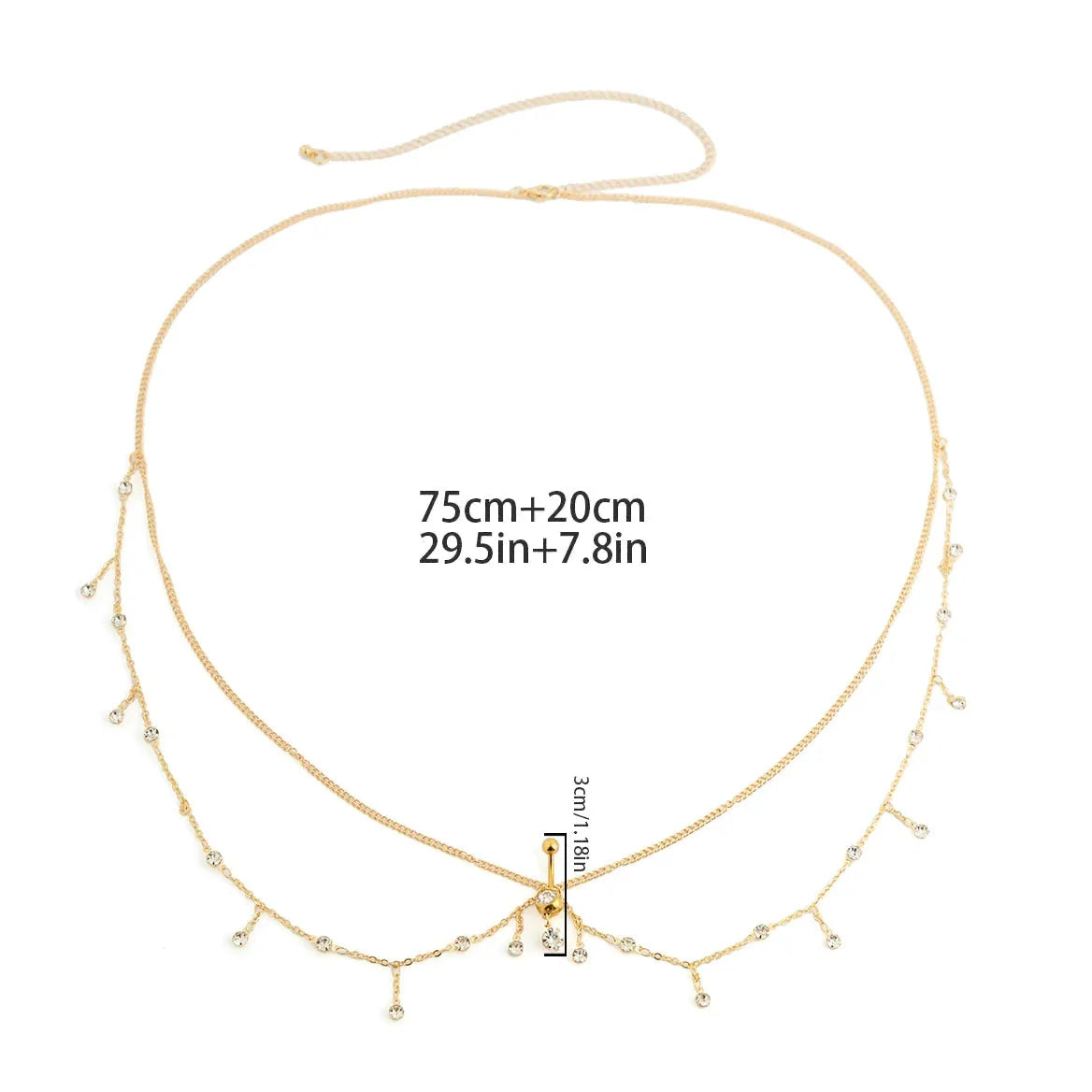 Chaîne de hanche et nombril - bijou de taille et ventre pour femme