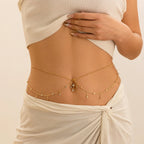 Chaîne de hanche et nombril - bijou de taille et ventre pour femme or